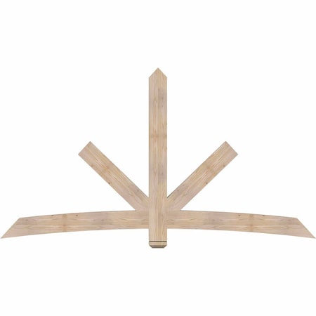 Ekena Millwork Alberta Smooth Timber Gable Bracket, Douglas Fir, 96"W x 52"H x 3 1/2"D x 5 1/2"F, 13/12 Pitch GBW096X52X0406ALB00SDF